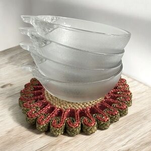 Vintage KIG Indonesia Glass
Tomato Bowl 6" Decorative
Serve ware set of 4